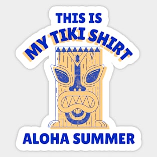 Aloha Summer Tiki Hawaii Hawaiian Sticker